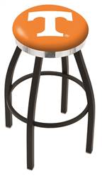  Tennessee 25" Swivel Counter Stool with a Black Wrinkle and Chrome Finish  