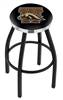  Western Michigan 25" Swivel Counter Stool with a Black Wrinkle and Chrome Finish  