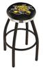  Wichita State 25" Swivel Counter Stool with a Black Wrinkle and Chrome Finish  