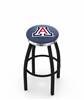  Arizona 30" Swivel Bar Stool with a Black Wrinkle and Chrome Finish  