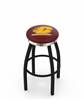  Central Michigan 30" Swivel Bar Stool with a Black Wrinkle and Chrome Finish  