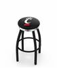  Cincinnati 30" Swivel Bar Stool with a Black Wrinkle and Chrome Finish  