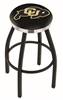  Colorado 30" Swivel Bar Stool with a Black Wrinkle and Chrome Finish  