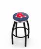  Boston Red Sox 30" Swivel Bar Stool with a Black Wrinkle and Chrome Finish  