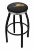 Anaheim Ducks  36" Swivel Bar Stool with a Black Wrinkle and Chrome Finish  