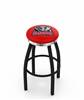  Alabama 36" Swivel Bar Stool with a Black Wrinkle and Chrome Finish  