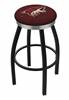  Arizona Coyotes 36" Swivel Bar Stool with a Black Wrinkle and Chrome Finish  