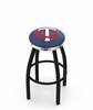  Minnesota Twins 36" Swivel Bar Stool with a Black Wrinkle and Chrome Finish  