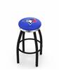  Toronto Blue Jays 36" Swivel Bar Stool with a Black Wrinkle and Chrome Finish  