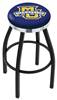  Marquette 36" Swivel Bar Stool with a Black Wrinkle and Chrome Finish  