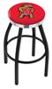  Maryland 36" Swivel Bar Stool with a Black Wrinkle and Chrome Finish  