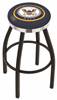  U.S. Navy 36" Swivel Bar Stool with a Black Wrinkle and Chrome Finish  