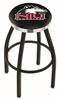  Northern Illinois 36" Swivel Bar Stool with a Black Wrinkle and Chrome Finish  