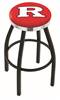  Rutgers 36" Swivel Bar Stool with a Black Wrinkle and Chrome Finish  