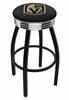 Vegas Golden Knights 25" Swivel Counter Stool with a Black Wrinkle and Chrome Finish  