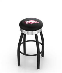  Arkansas 25" Swivel Counter Stool with a Black Wrinkle and Chrome Finish  