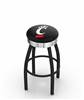  Cincinnati 25" Swivel Counter Stool with a Black Wrinkle and Chrome Finish  
