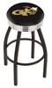  Georgia Tech 25" Swivel Counter Stool with a Black Wrinkle and Chrome Finish  