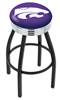  Kansas State 25" Swivel Counter Stool with a Black Wrinkle and Chrome Finish  