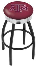  Texas A&M 25" Swivel Counter Stool with a Black Wrinkle and Chrome Finish  
