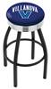  Villanova 25" Swivel Counter Stool with a Black Wrinkle and Chrome Finish  