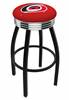  Carolina Hurricanes 30" Swivel Bar Stool with a Black Wrinkle and Chrome Finish  