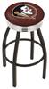  Florida State (Head) 30" Swivel Bar Stool with a Black Wrinkle and Chrome Finish  
