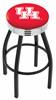  Houston 30" Swivel Bar Stool with a Black Wrinkle and Chrome Finish  