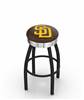  San Diego Padres 30" Swivel Bar Stool with a Black Wrinkle and Chrome Finish  