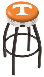  Tennessee 30" Swivel Bar Stool with a Black Wrinkle and Chrome Finish  
