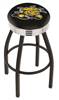  Wichita State 30" Swivel Bar Stool with a Black Wrinkle and Chrome Finish  