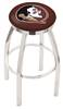  Florida State (Head) 25" Swivel Counter Stool with Chrome Finish  