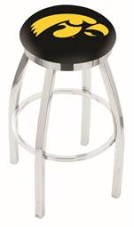  Iowa 25" Swivel Counter Stool with Chrome Finish  