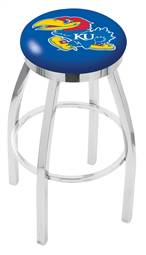  Kansas 25" Swivel Counter Stool with Chrome Finish  