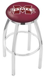  Mississippi State 25" Swivel Counter Stool with Chrome Finish  