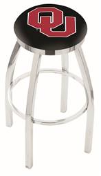  Oklahoma 25" Swivel Counter Stool with Chrome Finish  