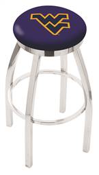  West Virginia 25" Swivel Counter Stool with Chrome Finish  