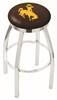  Wyoming 25" Swivel Counter Stool with Chrome Finish  