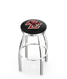  Boston College 30" Swivel Bar Stool with Chrome Finish  