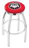  Georgia "Bulldog" 30" Swivel Bar Stool with Chrome Finish  