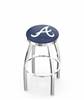  Atlanta Braves 30" Swivel Bar Stool with Chrome Finish  