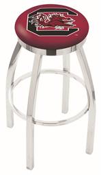  South Carolina 30" Swivel Bar Stool with Chrome Finish  