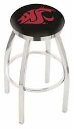  Washington State 30" Swivel Bar Stool with Chrome Finish  