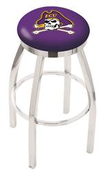  East Carolina 36" Swivel Bar Stool with Chrome Finish  