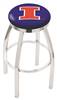  Illinois 36" Swivel Bar Stool with Chrome Finish  