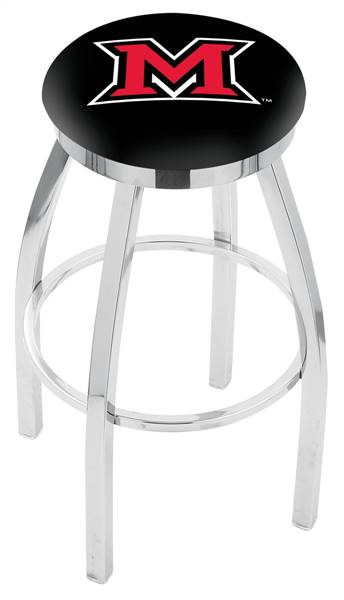  Miami (OH) 36" Swivel Bar Stool with Chrome Finish  