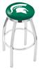  Michigan State 36" Swivel Bar Stool with Chrome Finish  