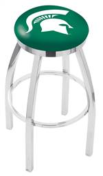  Michigan State 36" Swivel Bar Stool with Chrome Finish  