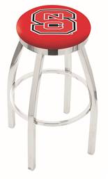  North Carolina State 36" Swivel Bar Stool with Chrome Finish  