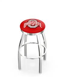  Ohio State 36" Swivel Bar Stool with Chrome Finish  